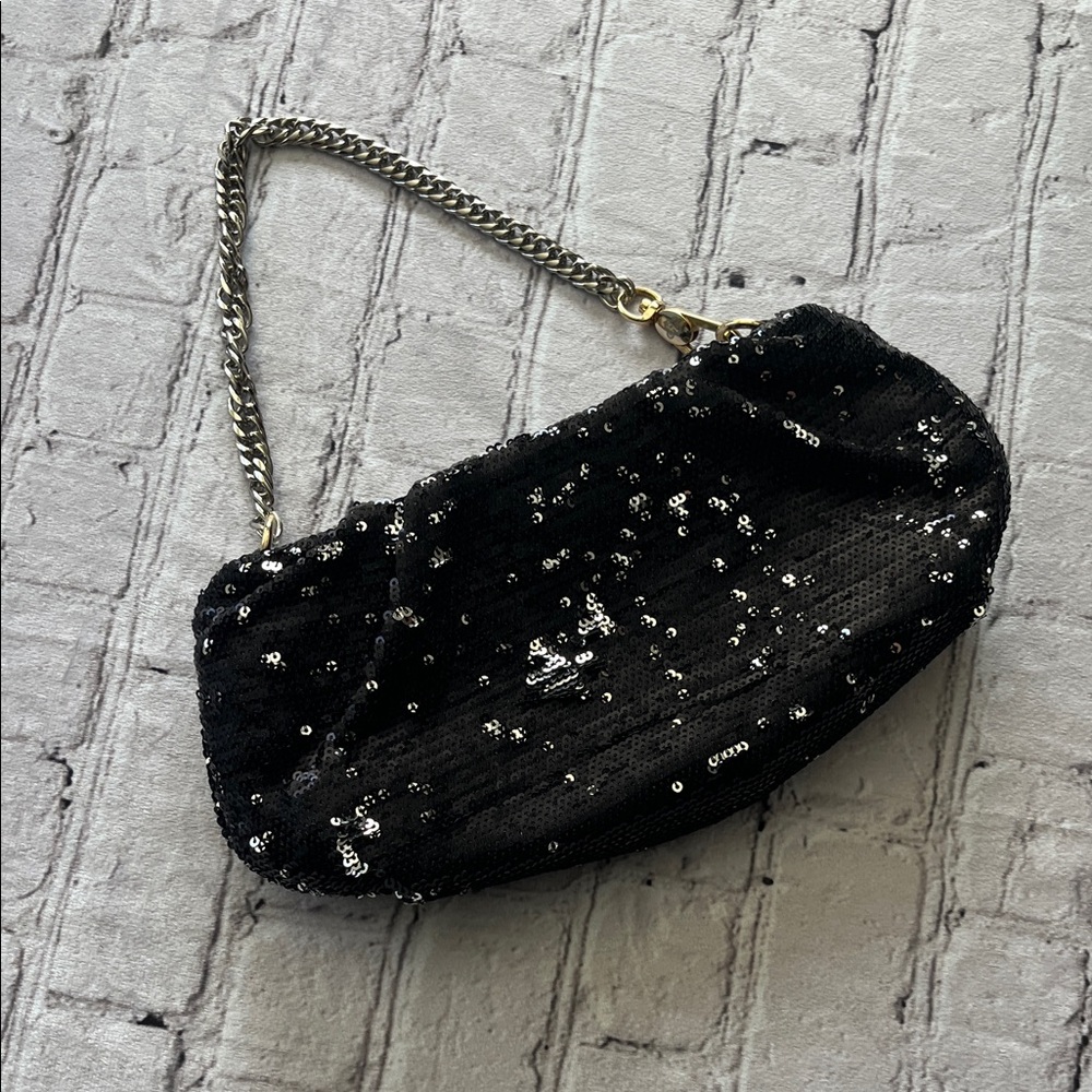 orYANY Black Sequin Wristlet